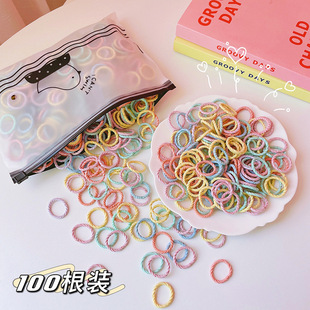 韩国女童糖果色毛巾圈儿童发饰批发可爱发绳发圈女小号橡皮筋头绳详情25