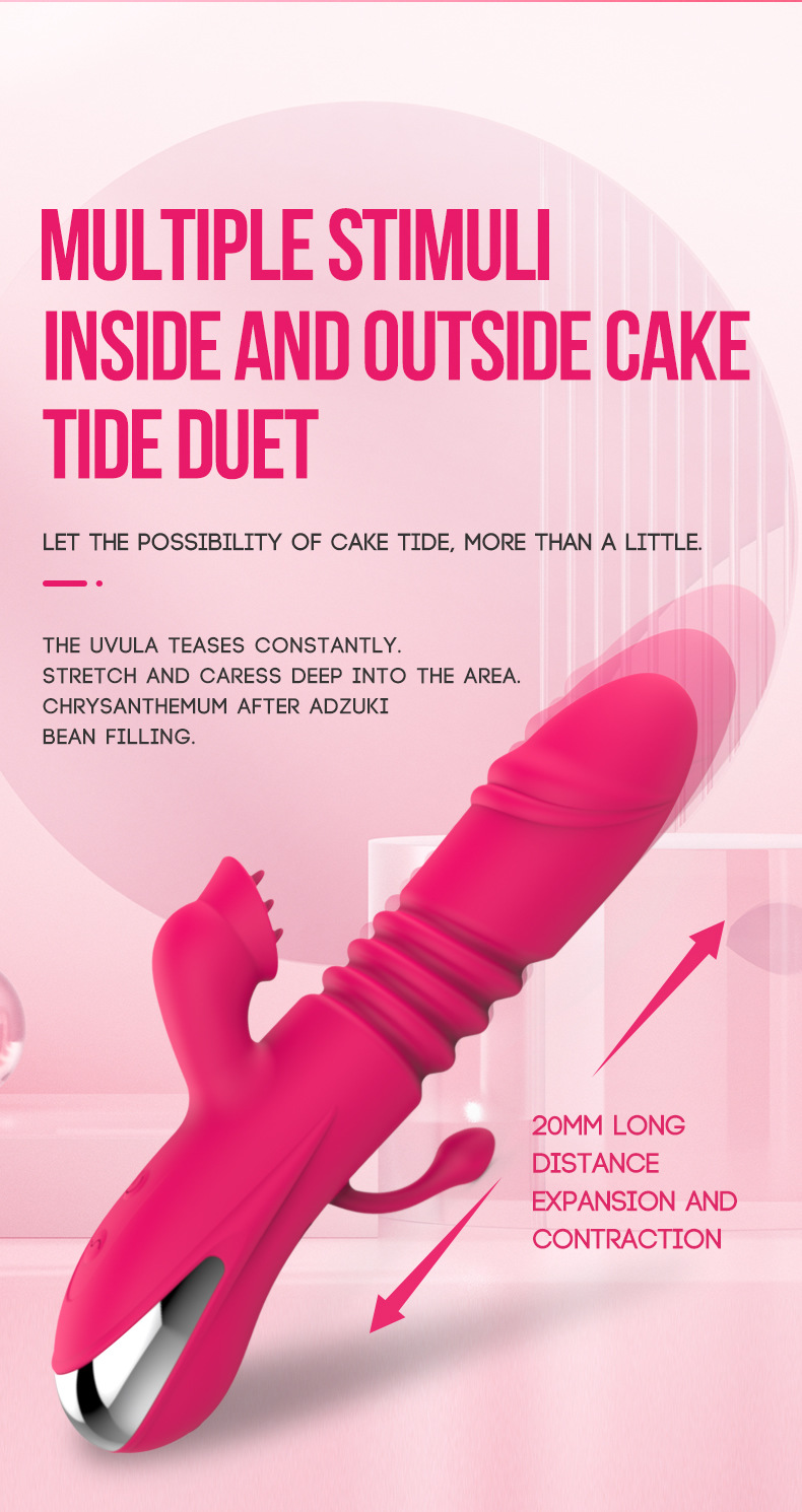 新款女用自慰舌舔振动棒硅胶充电加温伸缩棒成人情趣用品外贸详情9