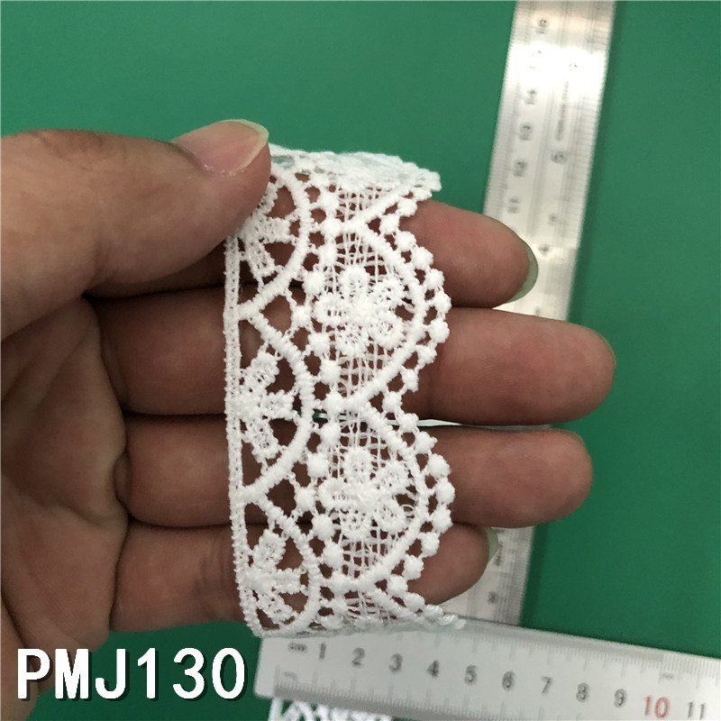 New Lolita embroidery water-soluble lace, milk silk single-sided small flower wave lace, lace with barcode pic 10