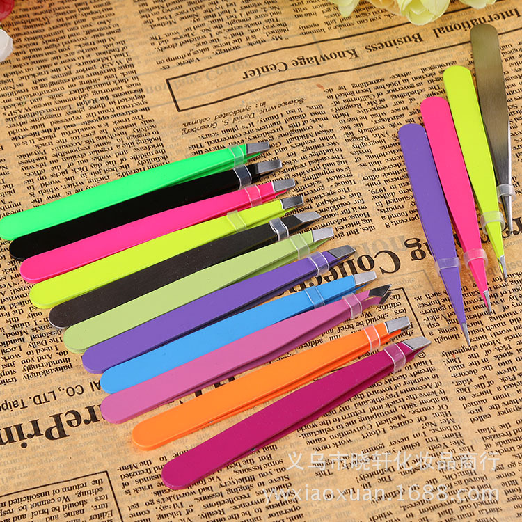 Stainless steel eyebrow clips, false eyelash tweezers, clips, auxiliary tools, slanted eyebrow shaping and beauty tools pic 16