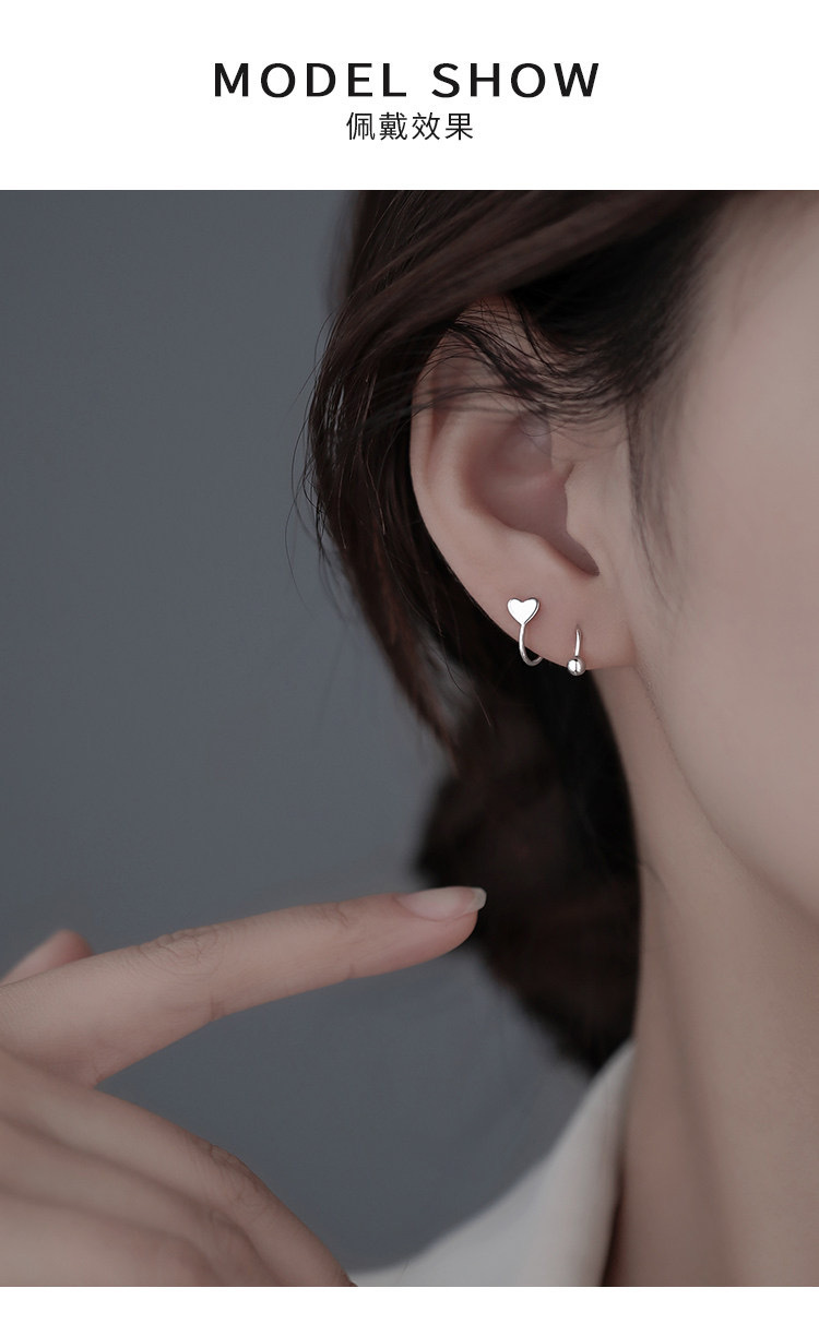 s925 sterling silver spring stud earrings for women, 2023 New style, personalized and light luxury stud earrings, small and exquisite earrings, high-end earrings pic 6