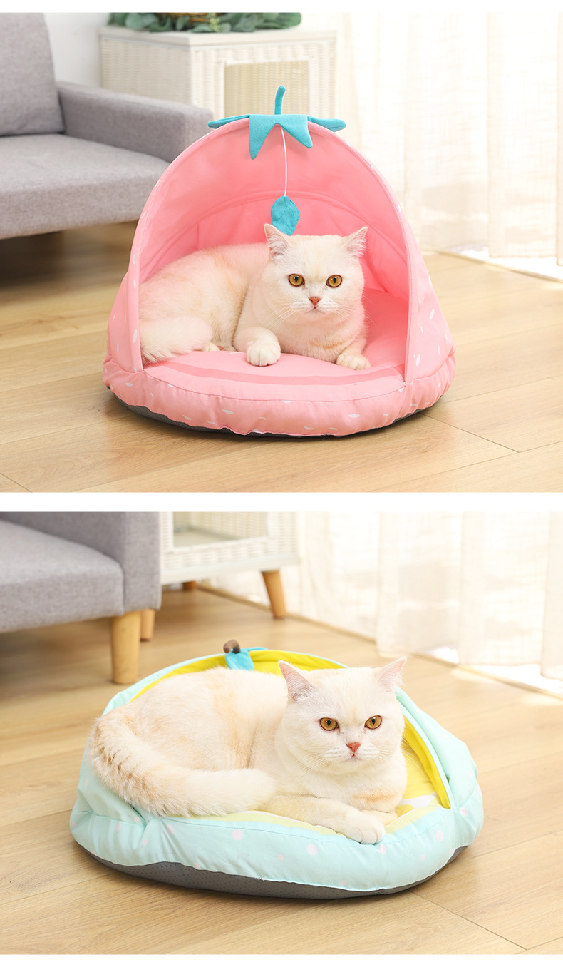 天元宠物夏季水果系列猫帐篷可折叠可爱猫窝透气小狗床小型犬狗窝详情11