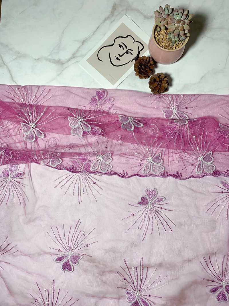 Factory direct sales of home textile accessories, embroidery, large butterfly fabric, clothing, window screen accessories, multiple specifications customized pic 11