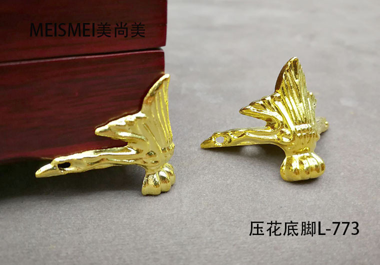Antique base furniture, hardware base, wooden box, gift box, corner guard, alloy base, bronze color base, 1.2cm-3cm pic 23