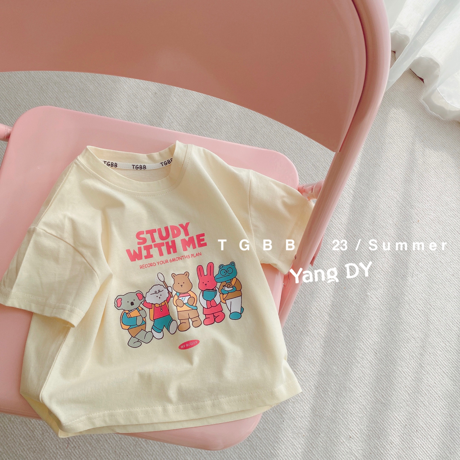 童装t恤短袖儿童半袖女童韩版宝宝上衣洋气潮2023新款男童春装详情27