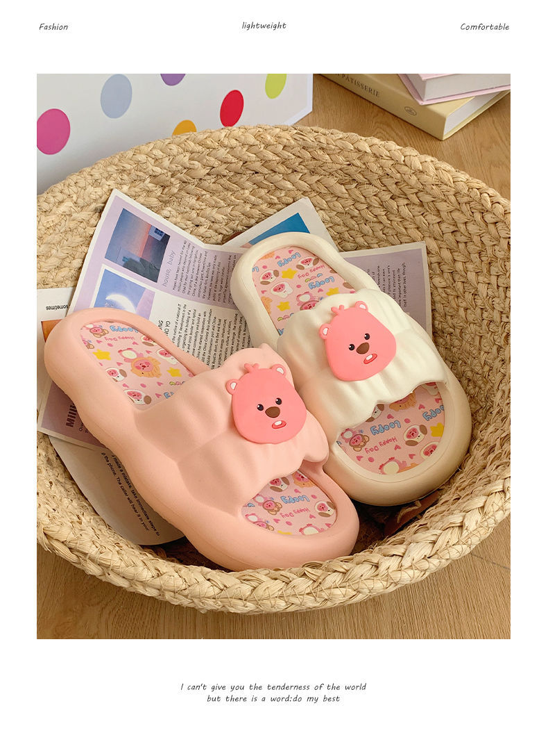 可爱小海狸2024新款花瓣拖鞋女夏外穿ins家居防滑室内凉 拖 浪漫详情10