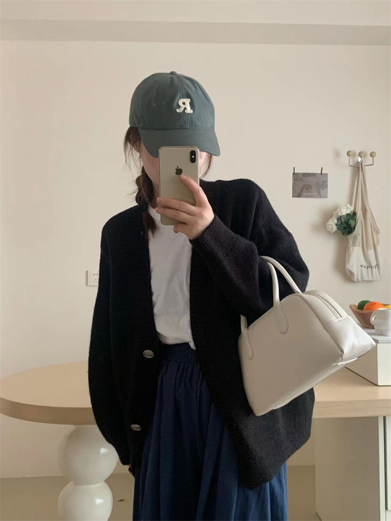 V领短款显瘦针织开衫女外搭2023秋季新款女装气质毛衣外套上衣女详情55