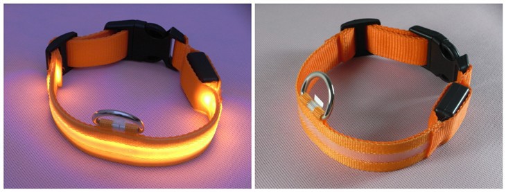 LED dog luminous collar, night-luminous pet collar strap, can be sent in one piece. Wire mesh collar strap, insulating sheet pic 18