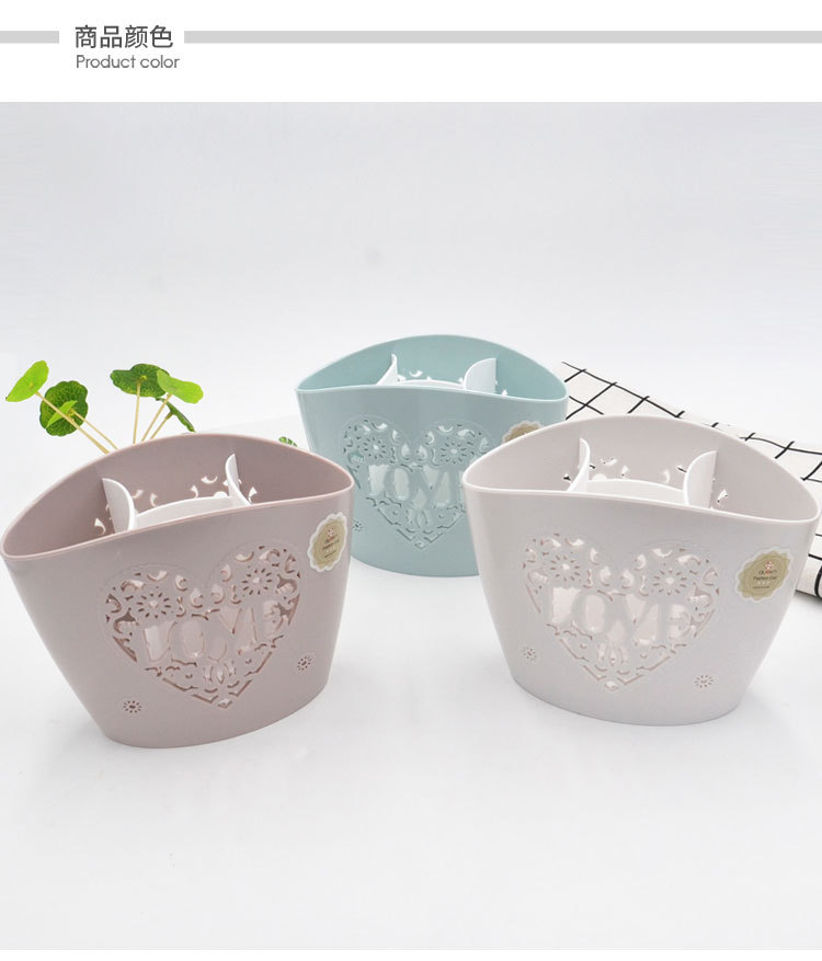 Wholesale of plastic multi-functional draining hollowed-out chopstick cages, kitchen chopstick storage hanging tableware and knife racks pic 4