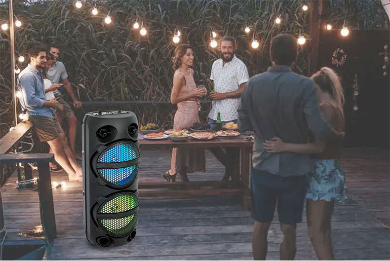 The best-selling RX-6208 dual 6.5-inch outdoor multi-functional portable Bluetooth speaker, a mobile high-volume basket tooth speaker pic 8