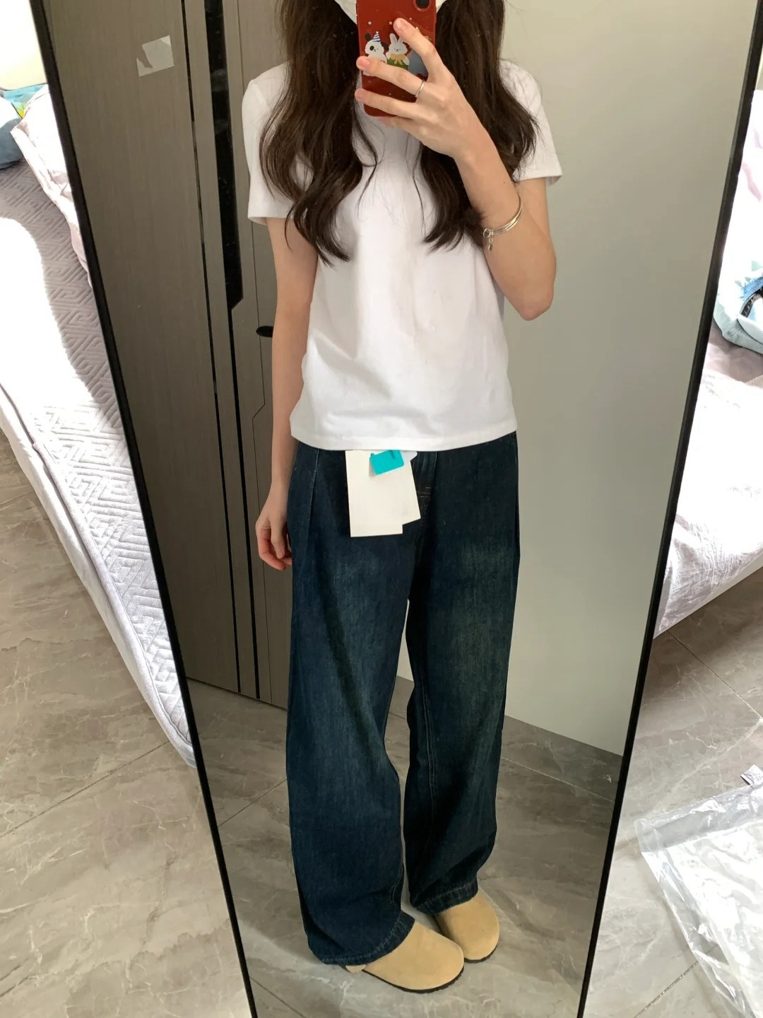 秋季薄款正肩白色T恤棉短袖宽松大码百搭内搭休闲通勤上衣INS女详情1