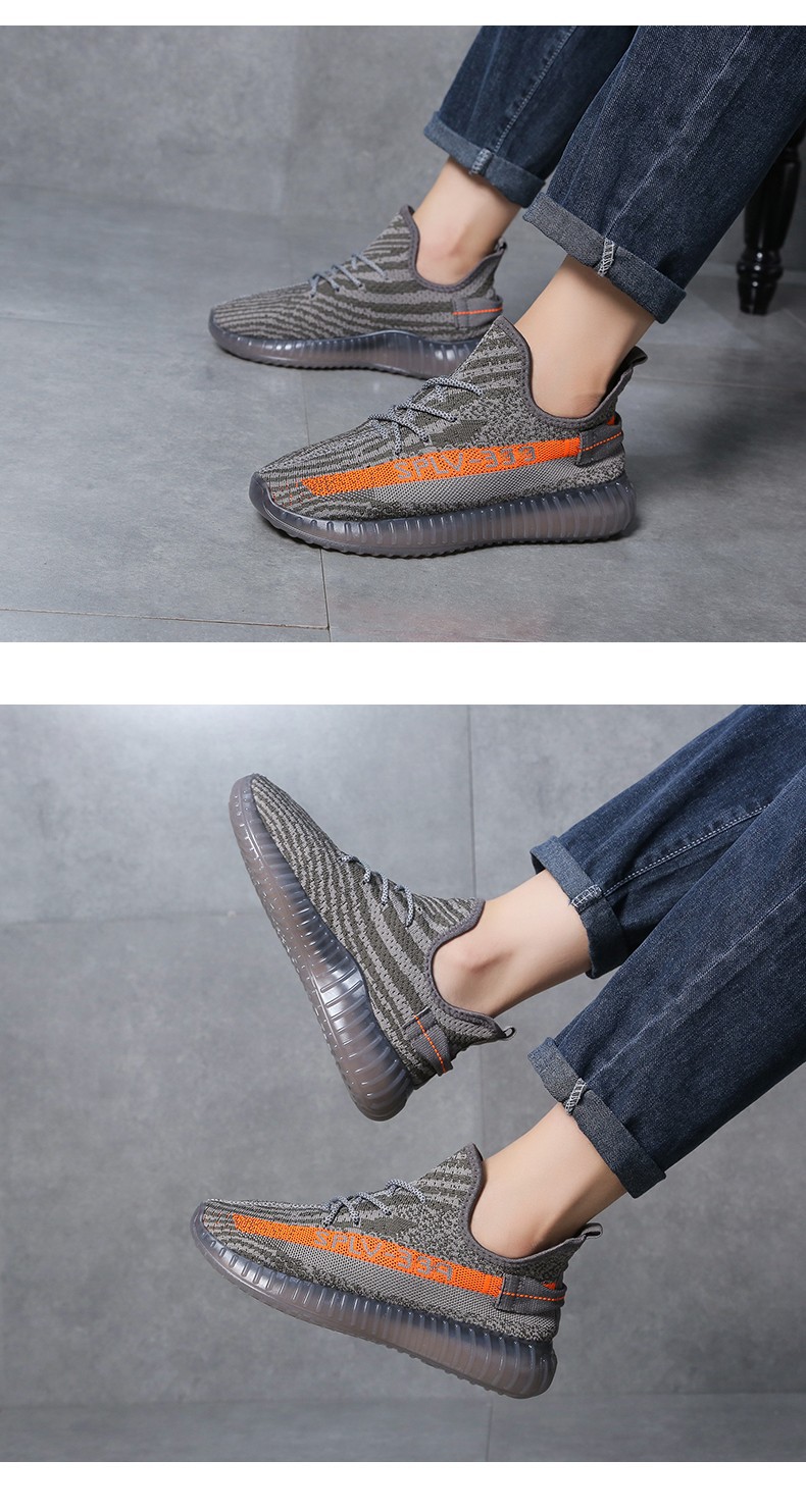 夏季透气2024新款春季男鞋飞织运动休闲网鞋网面跑步男士椰子潮鞋详情8