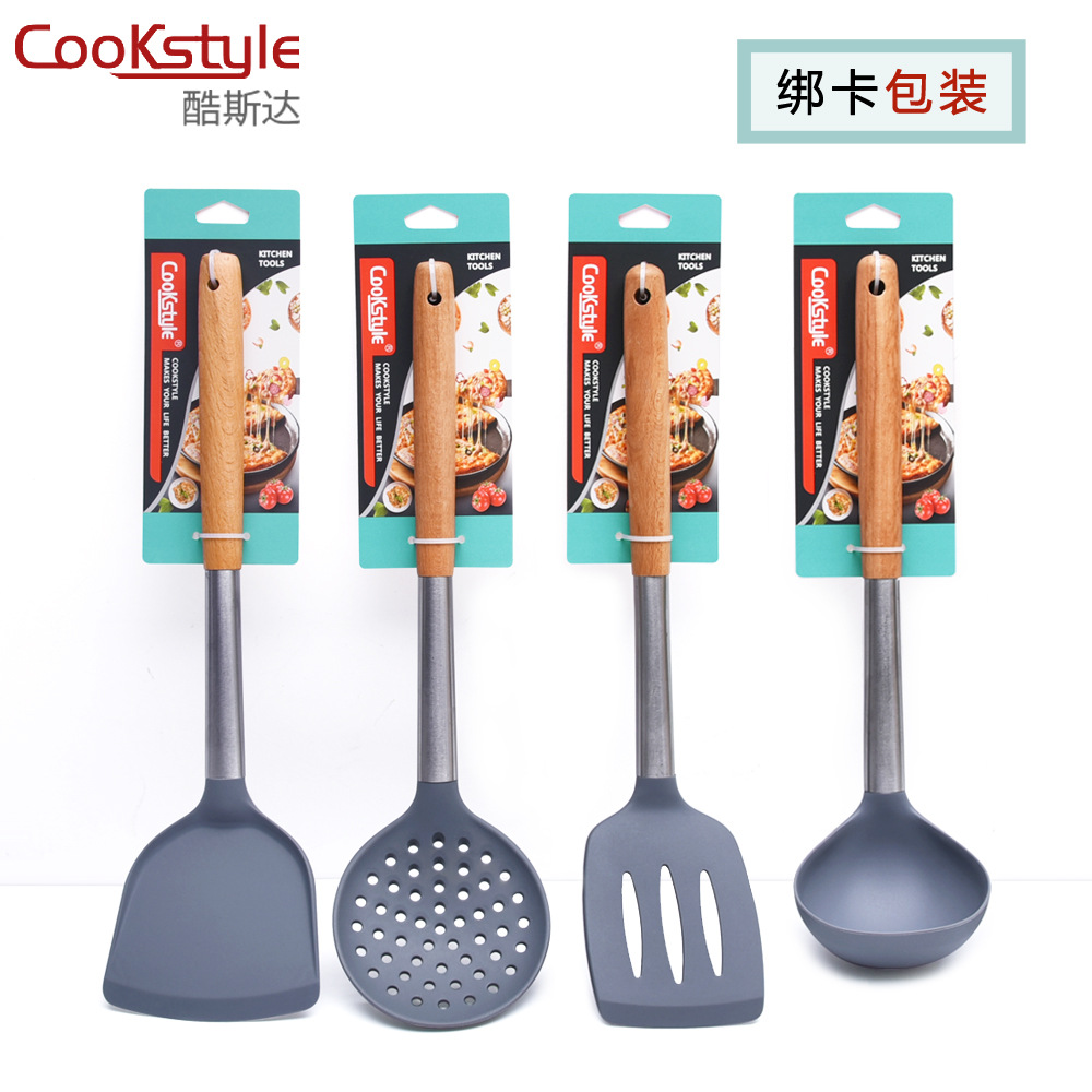 现货全包硅胶厨具10件套不粘锅易清洗耐高温家用烹饪烘焙用具套装详情3