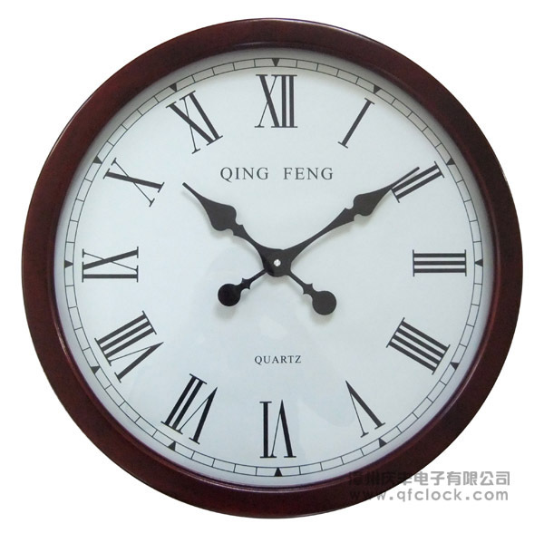 Extra-large size living room round silent wall clock, retro solid wood wall-mounted clock, antique rosewood clock, Amazon custom clock pic 11