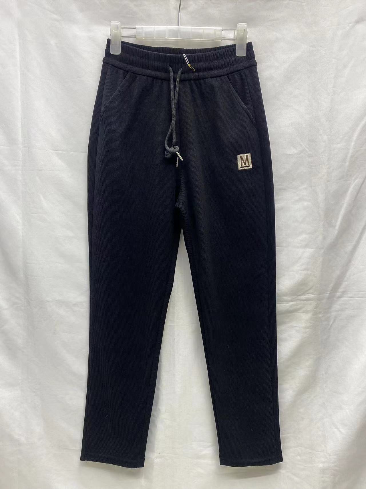 2022春季新款中老年女装木棉绒超细条打底裤妈妈装长裤女裤地摊详情1