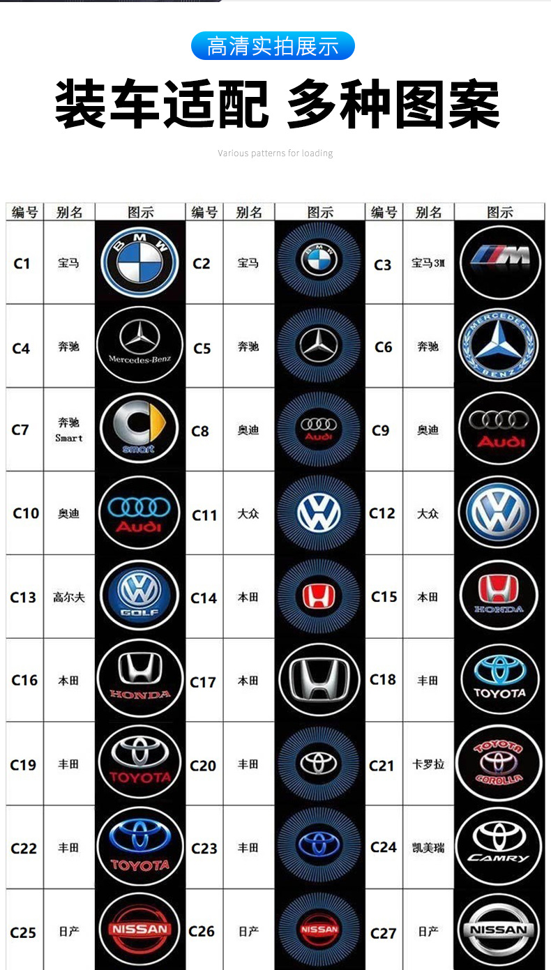 erics car welcome lights, door projection ambient sensing lights, wireless cute car door angel eye lights, and other car lights pic 7