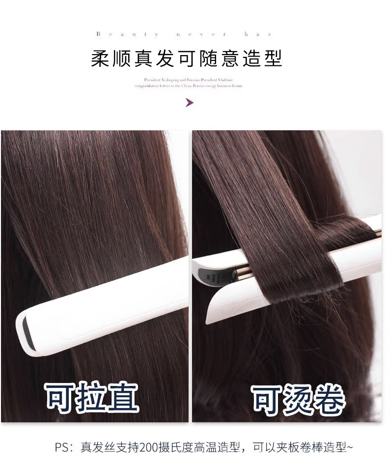 Wig for women, long straight hair, full head cover style, real hair strands, real hair, collarbone, full real, natural, round face, wavy, in stock pic 24