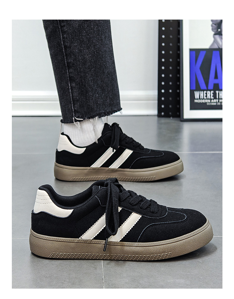 男士德训鞋2024秋季新款美式复古男鞋黑色阿甘休闲鞋百搭板鞋批发详情19