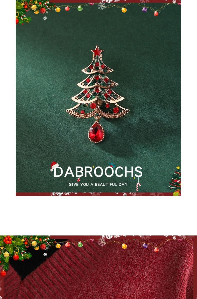 圣诞节胸针饰品树麋鹿胸花新年礼物卡通别针可爱日韩学生毛衣装饰详情3