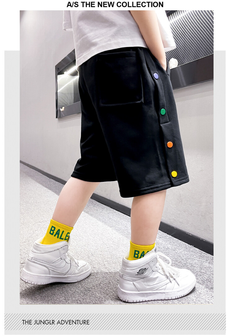 The 2022 new summer loose and stylish cotton capri shorts for boys are a trend of casual summer pants for middle-aged children pic 81