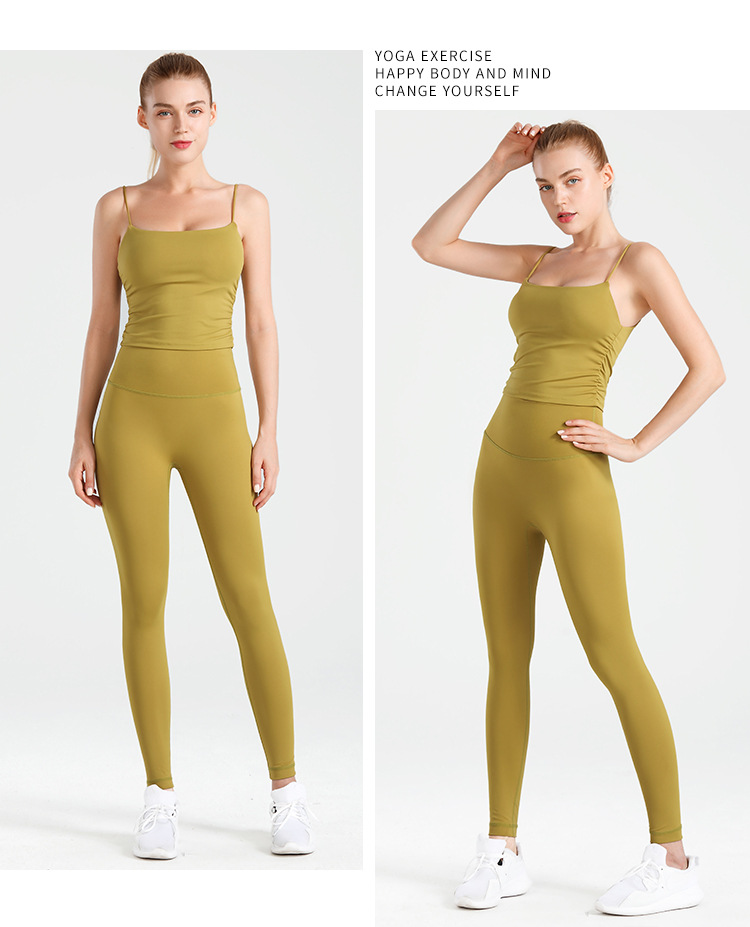 Yoga pants for women: High-waisted, hip-lifting, elastic compression, nude feel, tight-fitting sports pants, quick-drying running training, and outerwear fitness pants pic 14