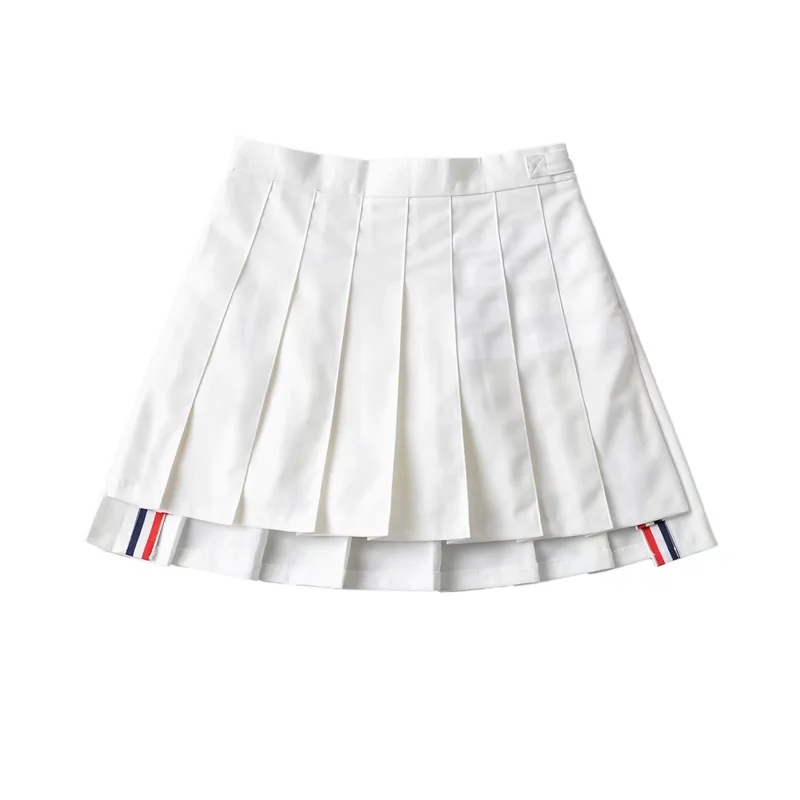 The new TB college style four-bar high-waisted pleated skirt in the summer of 2019 in Europe and America is A bestseller. The A-line skirt is short in the front and long in the back to prevent exposure pic 39