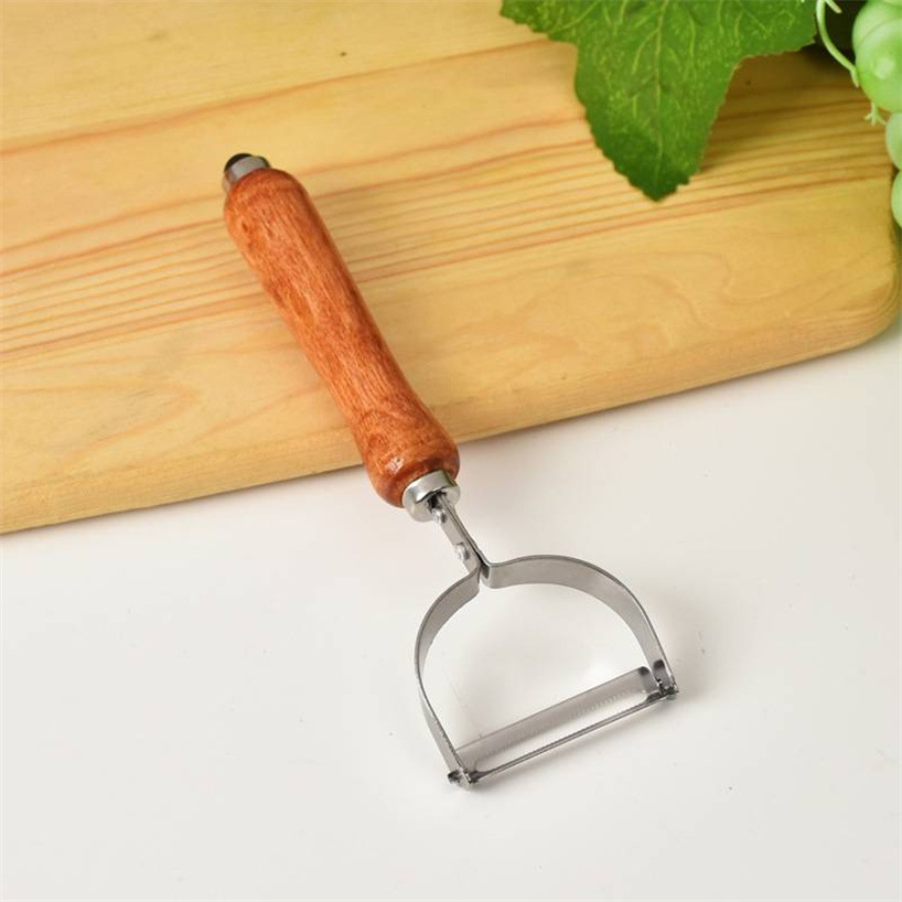 Card-mounted peeler, serrated peeler, wooden handle fruit knife, vegetable peeler, planer, kitchen peeler, 2-yuan store pic 9
