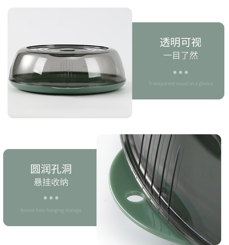 2023 New household multi-layer winter preservation and dust-proof leftover food cover, transparent and stackable food cover 0714 pic 14