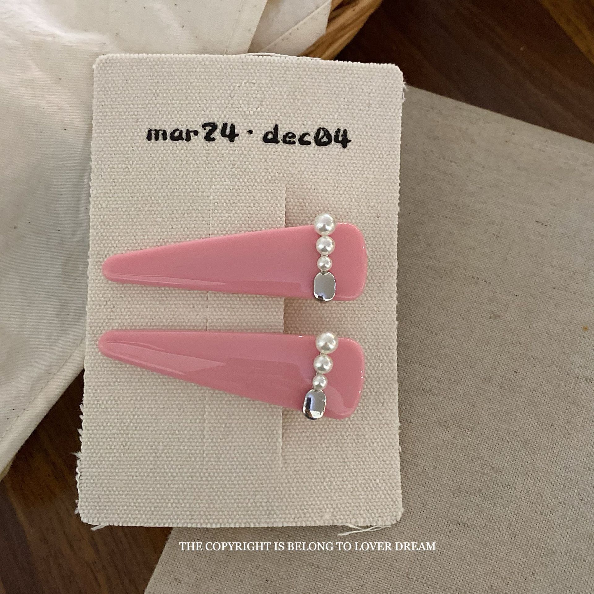 韩国ins新款珍珠黑色质感三角发夹 时尚小香风鸭嘴夹刘海夹发饰女详情23