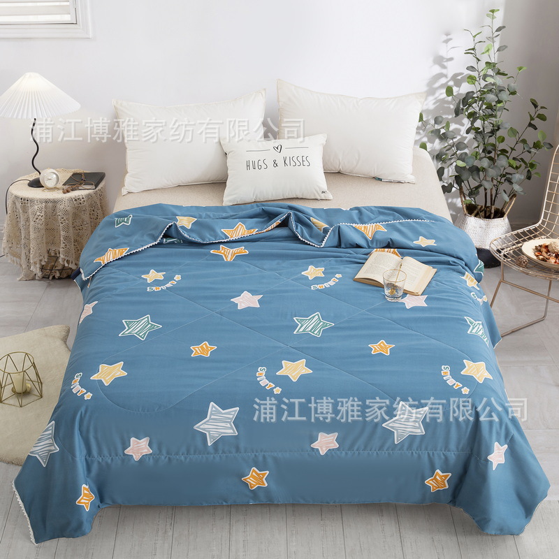 Wholesale of new Korean washable cotton summer quilts, summer air-conditioned quilts, washable summer cooling quilts, gift bed sheets, double thin quilts pic 18