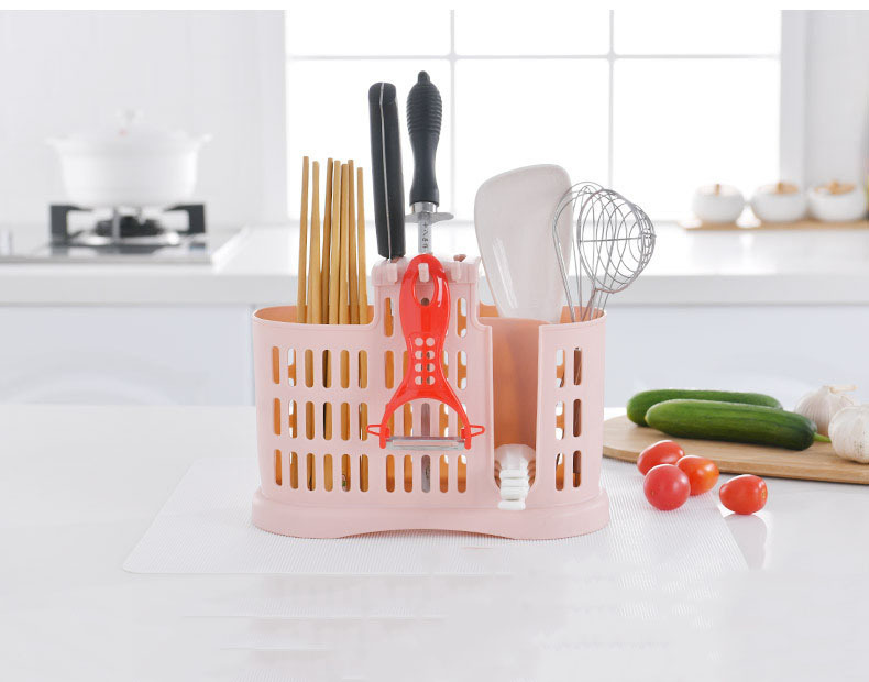 Youdaoplaceholder0 plastic multi-functional kitchen chopsticks, kitchen cutlery cage wholesale in stock, household storage chopstick cage pic 3