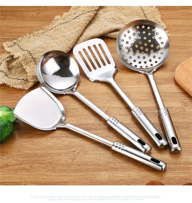 厂家批发 不锈钢厨具勺铲套装 汤勺漏勺铲子家用炊具 厨房用品详情13