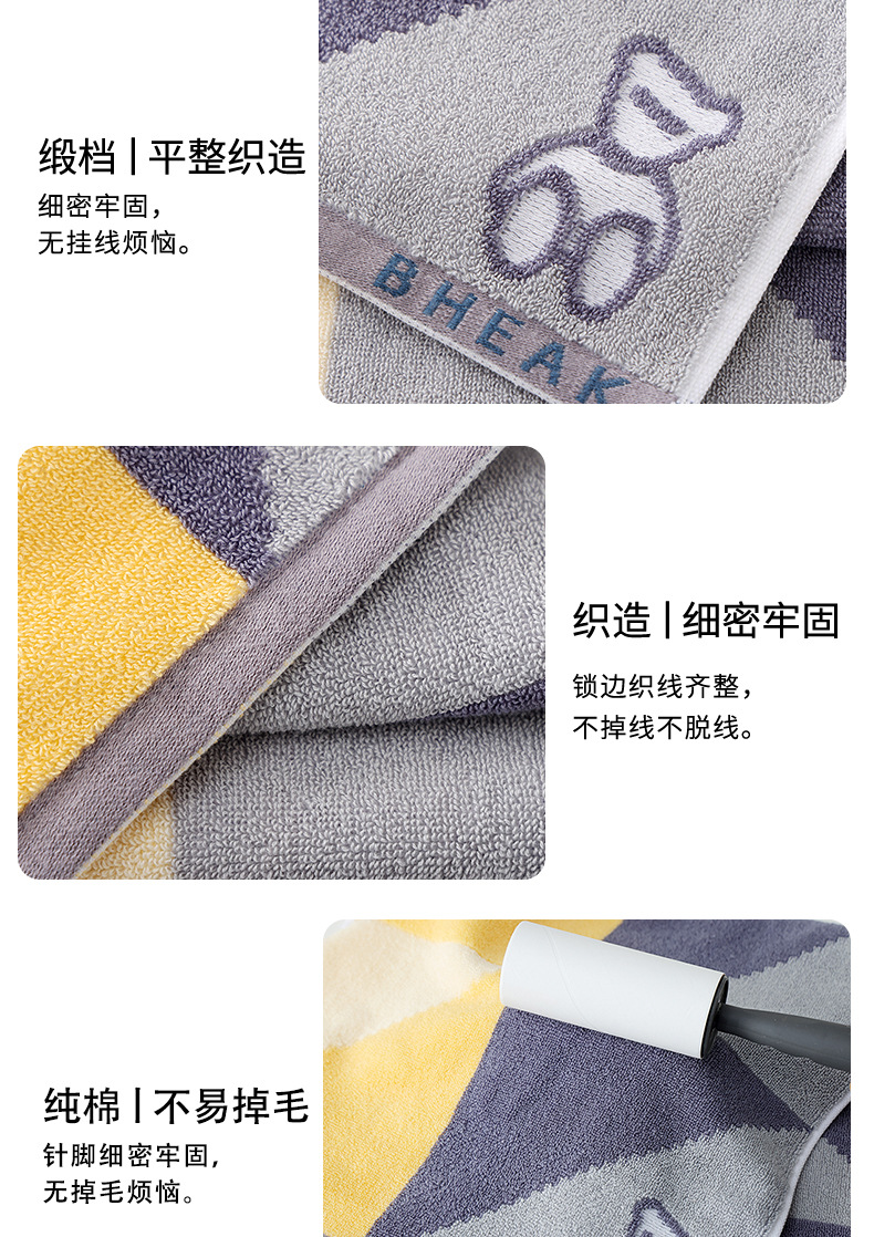 国潮婷龙小熊纯棉毛巾家用擦脸擦手全棉面巾吸水柔软不掉毛男女通用详情6