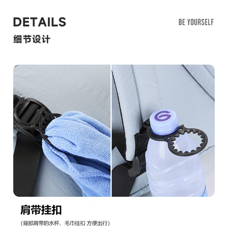 简约时尚潮流双肩包纯色字母休闲背包男女户外旅行大容量学生书包详情6