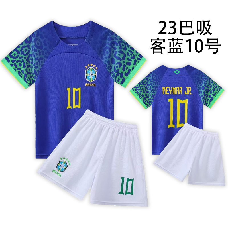 新款世界杯儿童短袖足球服套装幼儿比赛训练运动速干10号球衣印号详情5