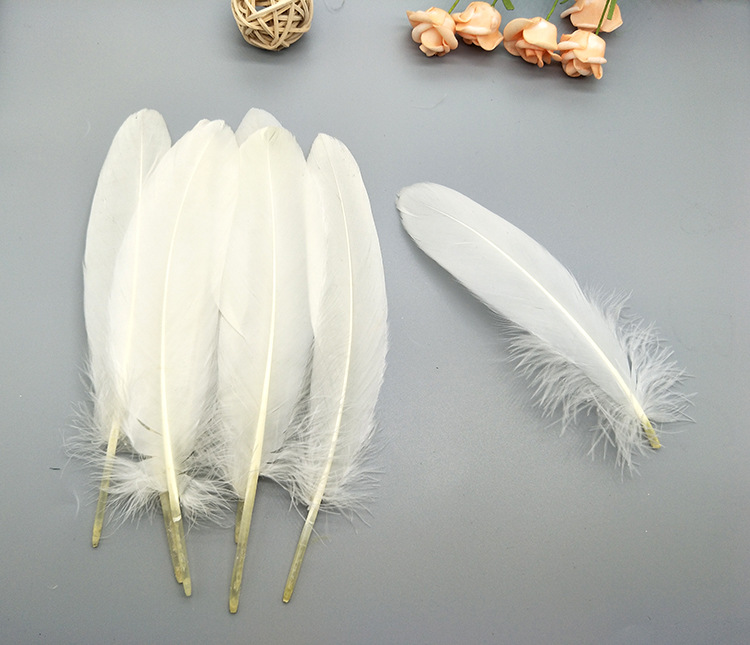 High-quality goose feathers, hard and fluffy, wholesale in stock, DIY colorful feathers, wedding decoration materials, white goose feathers pic 40