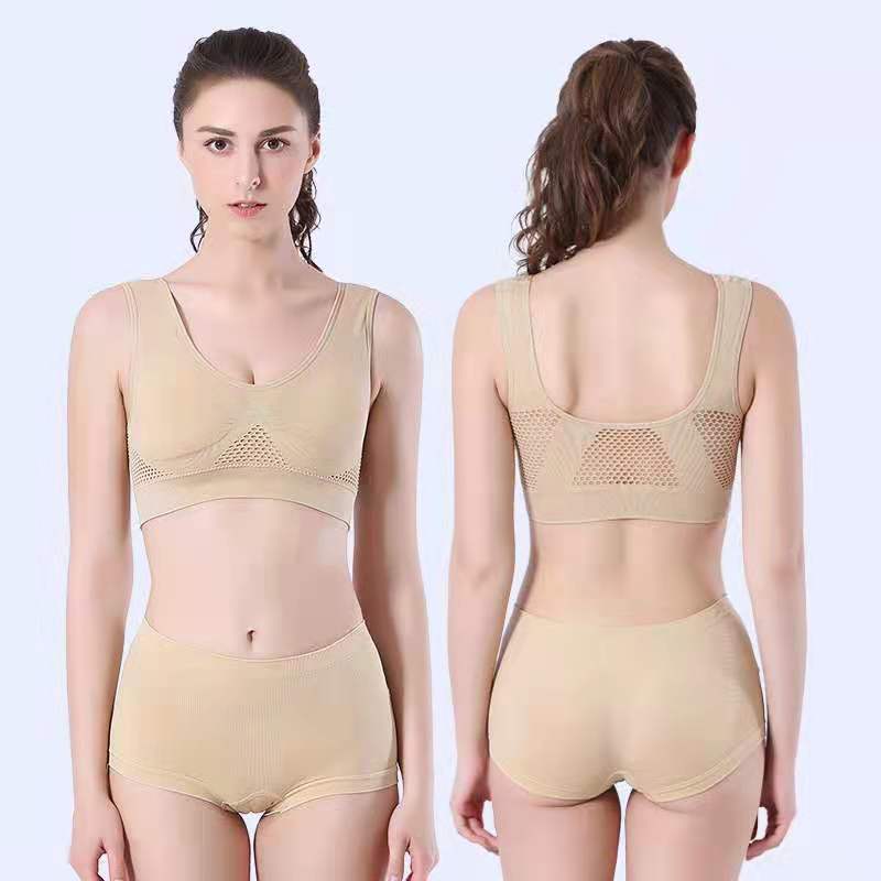 Sujetador deportivo rejilla calado respiratorio sujetador deportivo cross border tallas más grandes yoga running fitness ropa interior deportiva pic 4