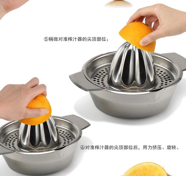Stainless steel lemon juicer, manual fruit orange juicer, portable orange juicer, mini juicer cup pic 19