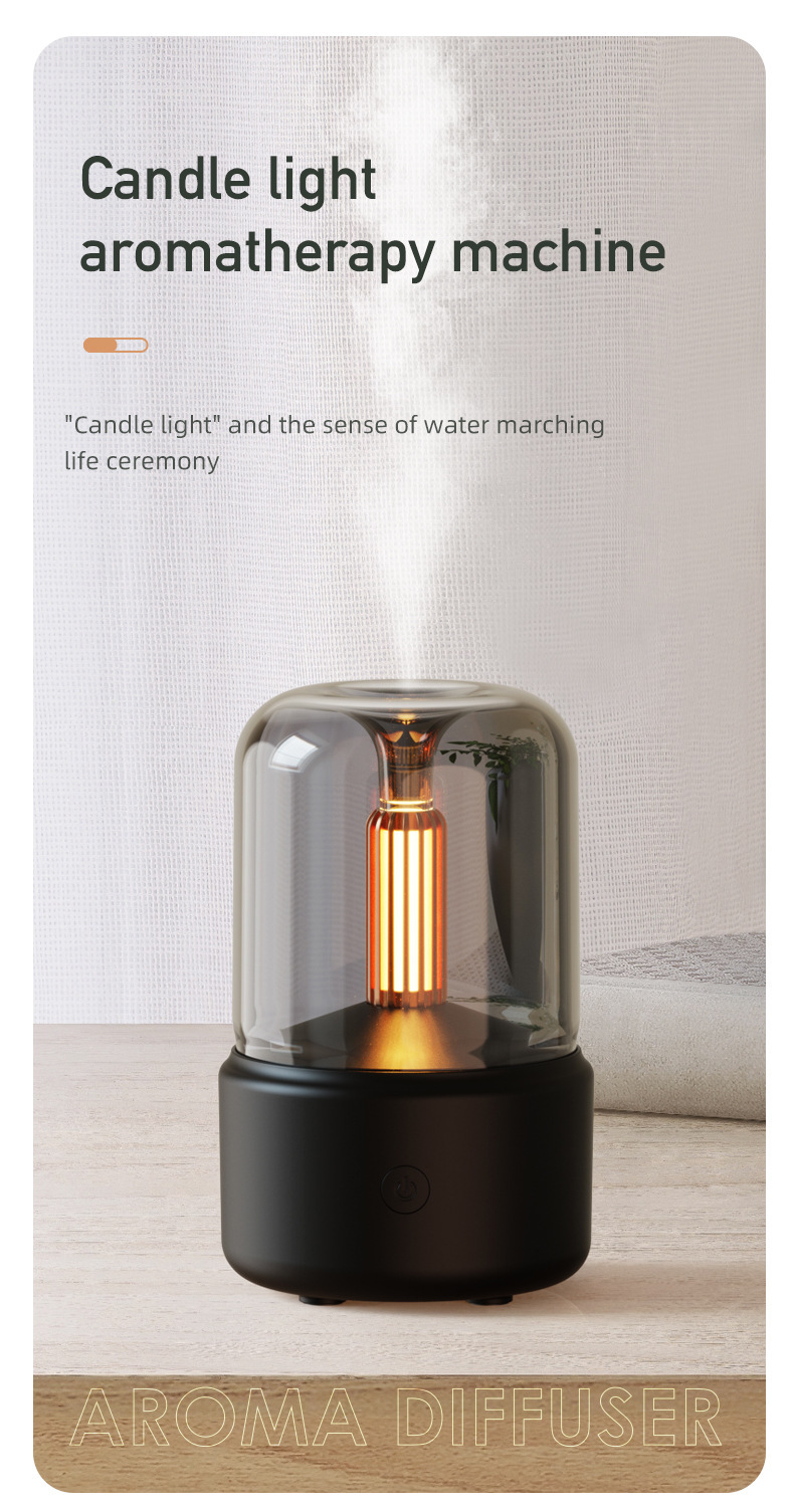 New candlelight aroma diffuser, essential oil nebulizer, smart diffuser, portable humidifier, home indoor desktop pic 16