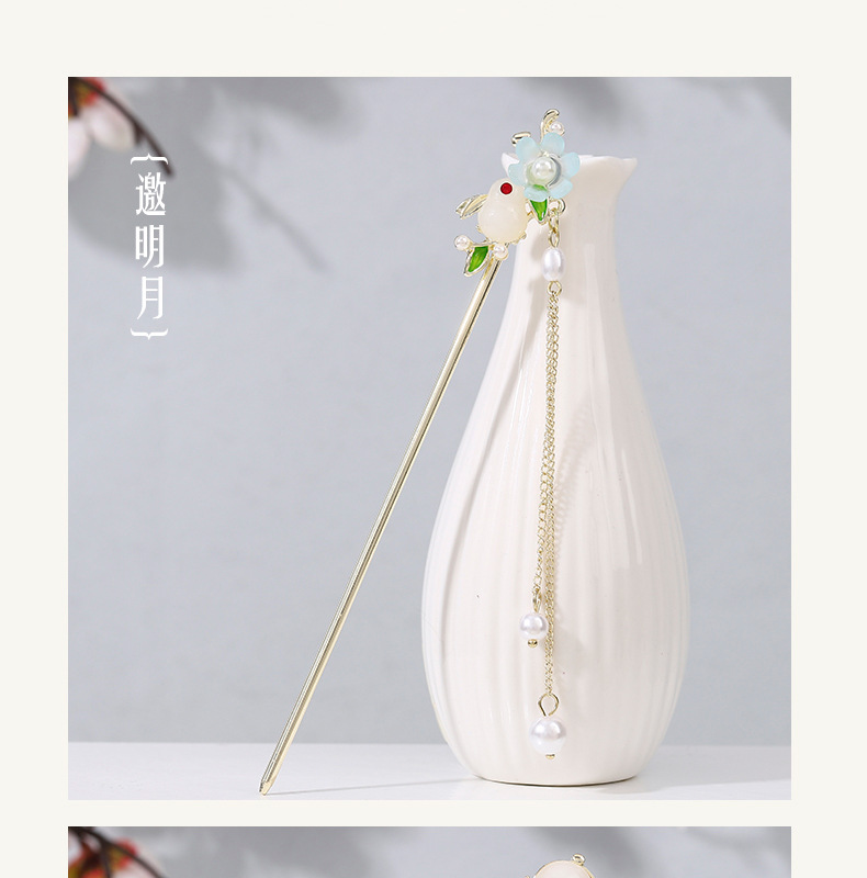 Ancient-style hairpins, coiled hair, pearl hairpins, versatile for daily use, simple Hanfu, magic stick hairpins, Chinese-style headwear and hair accessories for women pic 10