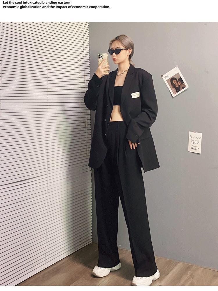 2022秋季新款西装外套女上衣时尚设计感韩版oversize休闲西服宽松详情8