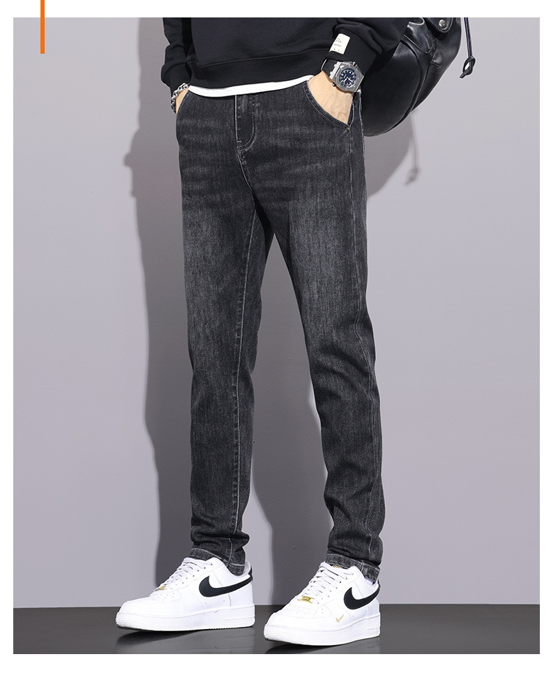 男士牛仔裤2024新款冬季加绒加厚宽松直筒裤秋冬款潮牌休闲长裤子详情12