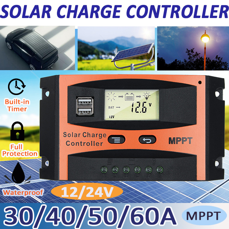 30A, 40A, 50A, 60A solar controller 12V/24V recognition MPPT solar controller ebay pic 1