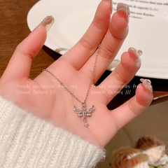 Zircon Wishing Star necklace for women, new style, light luxury and high-end, titanium steel collarbone chain, Korean fashion, versatile accessories wholesale pic 8