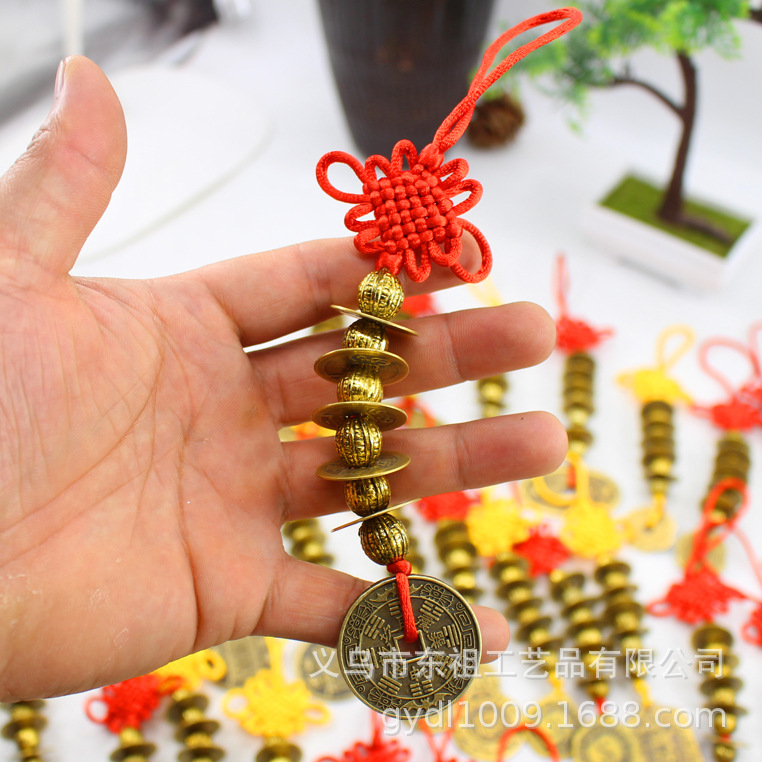 Genuine copper coins, Arhat beads, Five Emperors coins, copper coins, woven Five Emperors coins, pendants, copper coin craftsmanship, hanging signs, and Eight Trigrams plate manufacturers pic 8