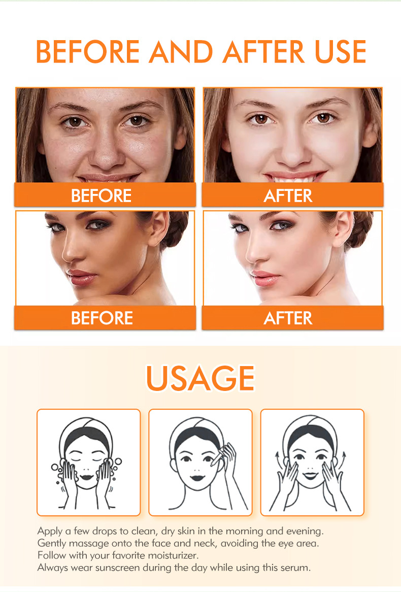 Customized Guanjing Vitamin C serum Full English OEM foreign trade Manufacturer Vitamin C Facail serum pic 8