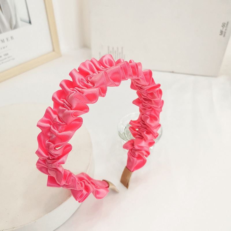 Korean-style versatile pleated hair accessories, cross-border European and American large intestine headbands, retro French satin facial hair clips, headwear and hair bands pic 15