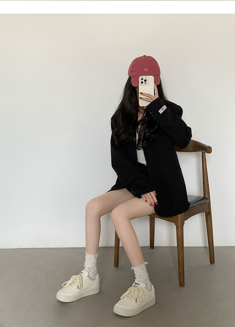 多巴胺红色厚底板鞋女2024新款miu系带小白鞋~春夏秋冬季春运动鞋详情16