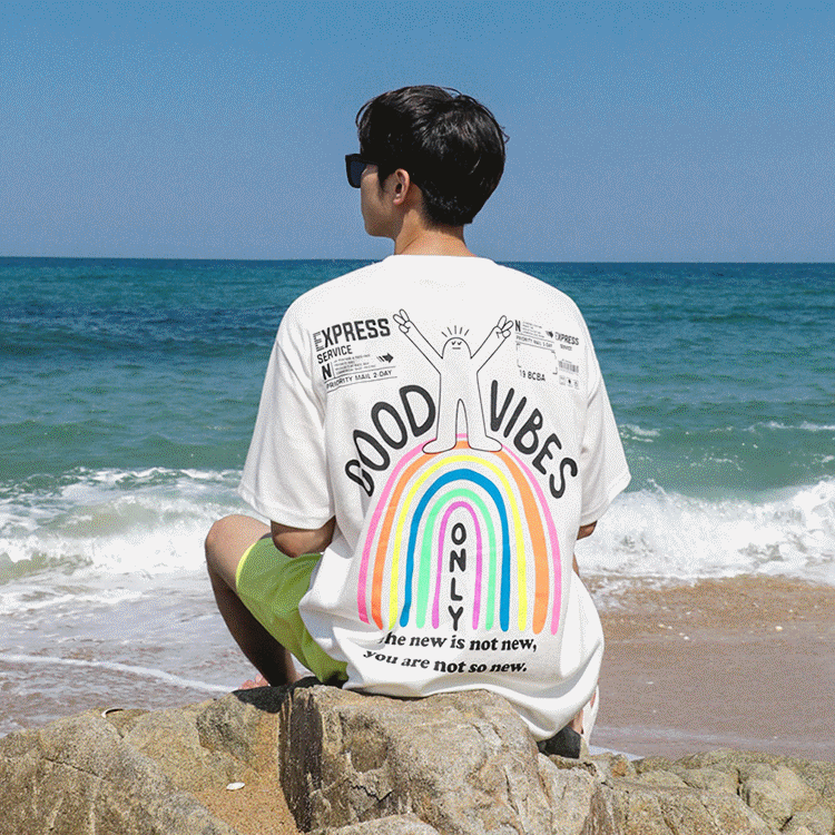 MYQ男装夏季短袖T恤韩版潮流宽松半袖ins潮牌新疆纯棉体恤男衣服详情2