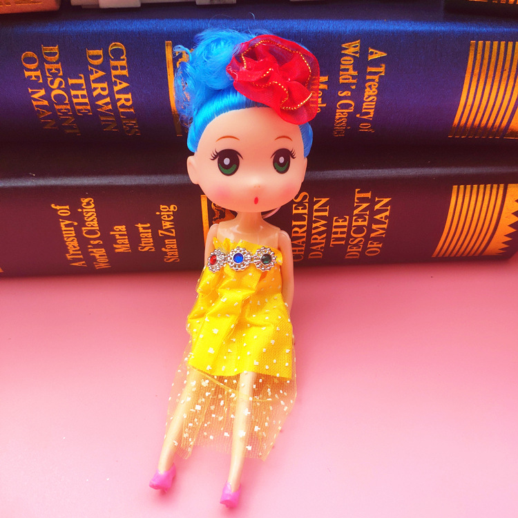 新款韩版DIY芭比娃娃16cm迷糊娃娃公仔挂件女孩玩具1元钥匙扣详情10